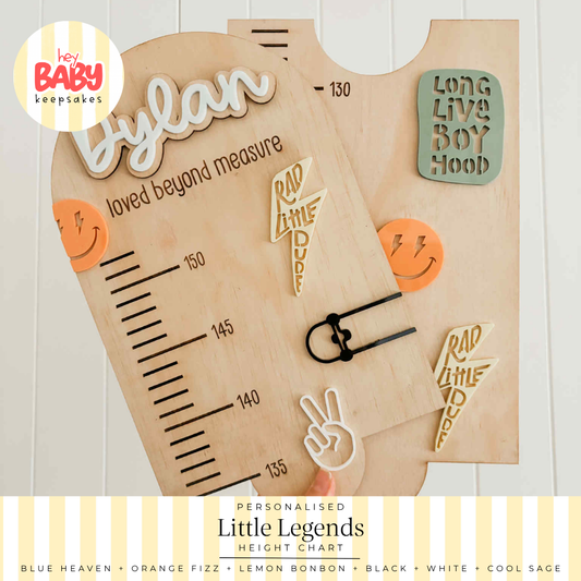 Personalised Little Legends Height Chart