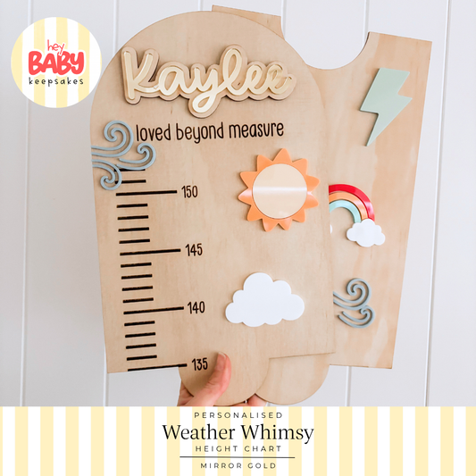 Personalised Weather Whimsy Height Chart