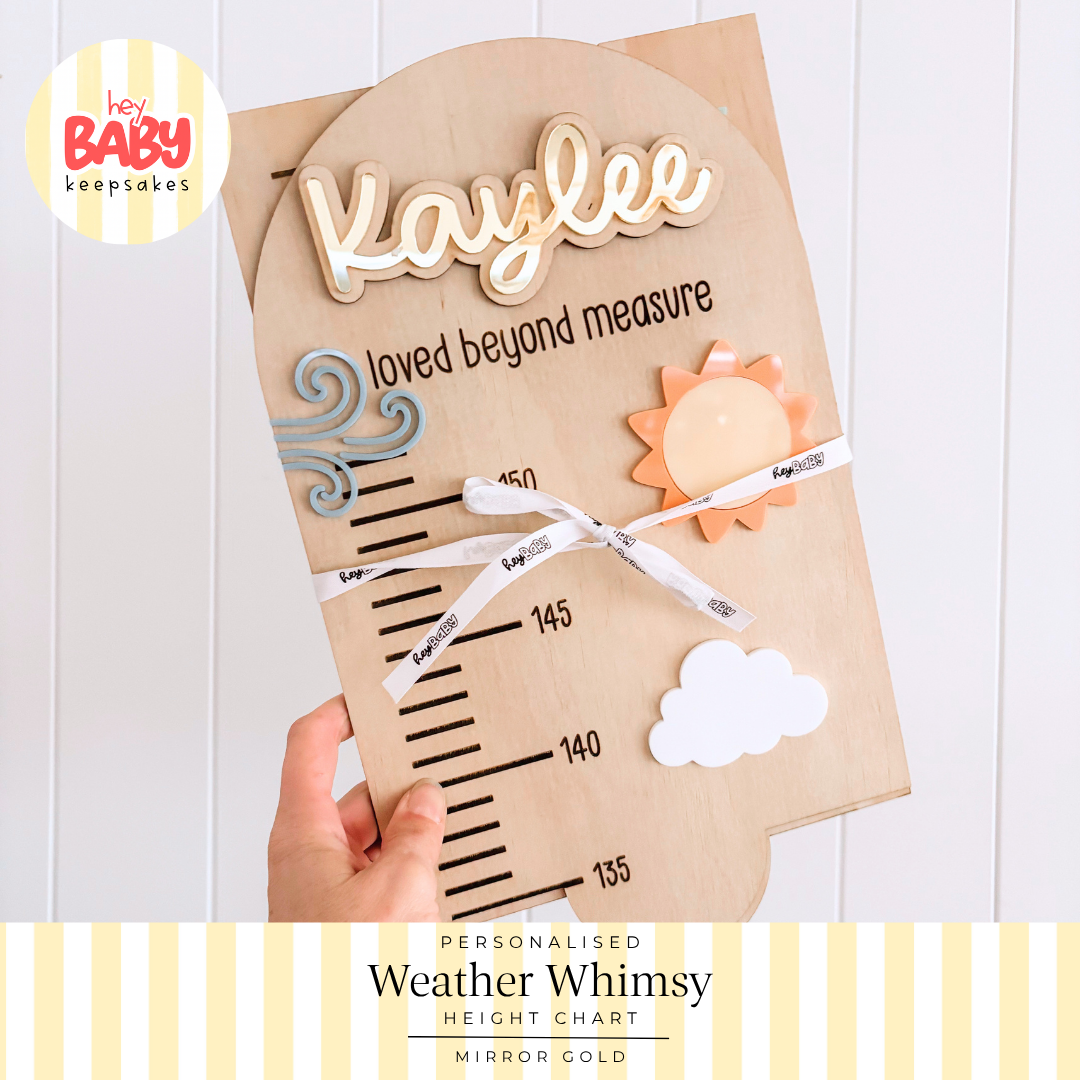 Personalised Weather Whimsy Height Chart