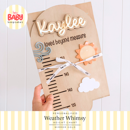 Personalised Weather Whimsy Height Chart