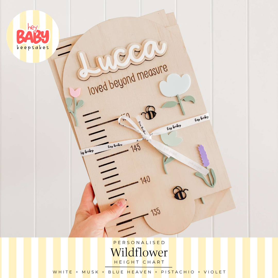 Personalised Wildflower Height Chart