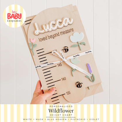 Personalised Wildflower Height Chart