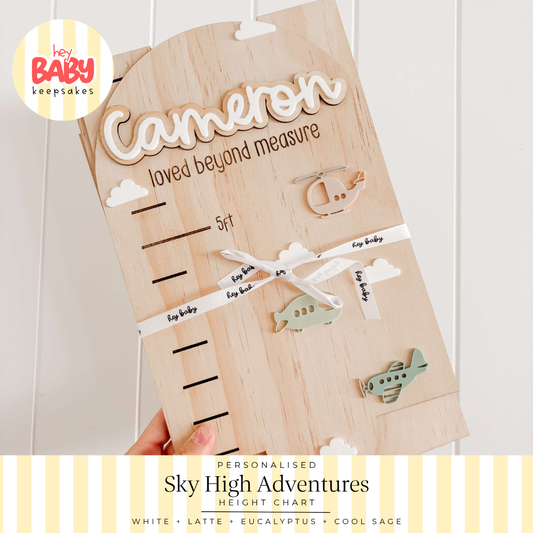 Personalised Sky High Adventures Height Chart