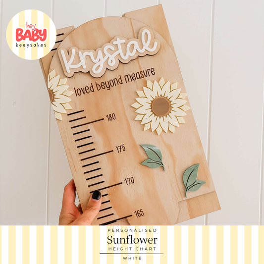 Personalised Sunflower Height Chart