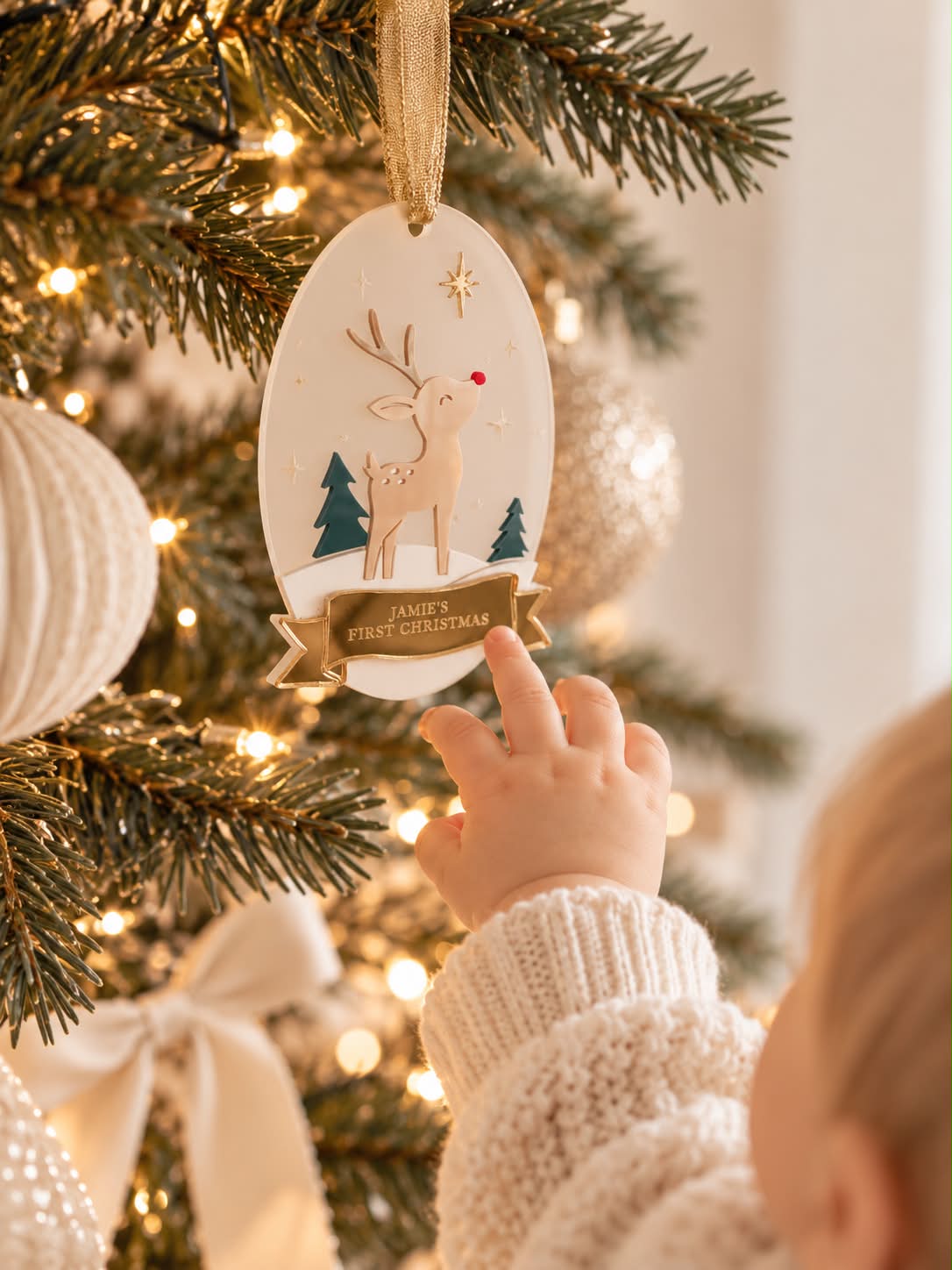 Personalied My First Christmas Reindeer Ornament